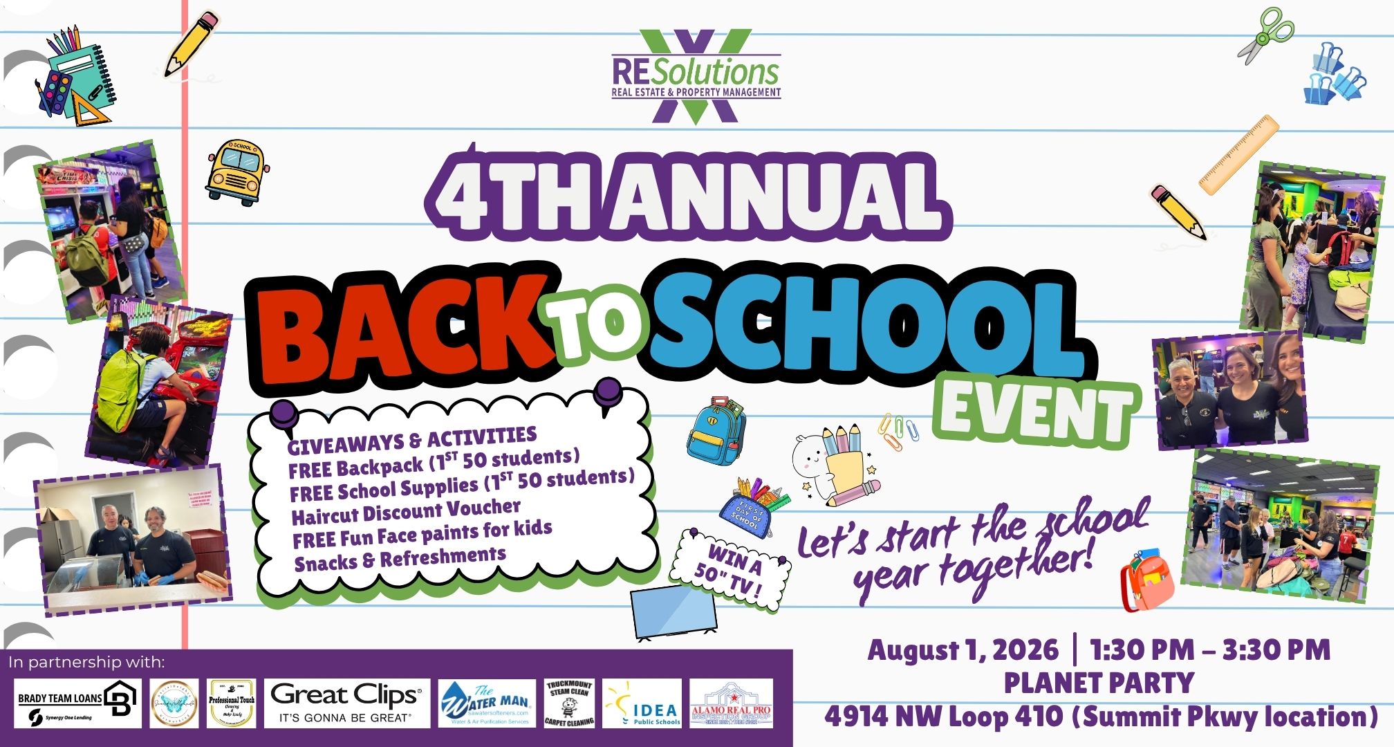 4th Annual Back To School Event by RE Solutions XV
